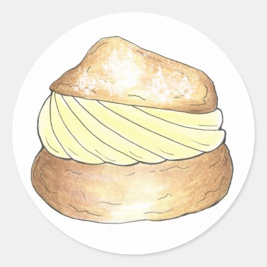 Vanilla Cream Puff Puffs Creampuff Dessert Sticker (Vorderseite)