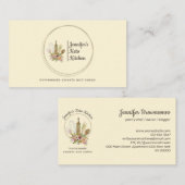 Vanilla Creme Rustikale Bäckerei Koch Hausmannskos Visitenkarte (Vorne/Hinten)