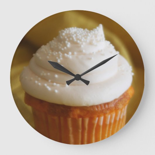 Vanilla Cupcake Kitchenuhr Große Wanduhr (Vorderseite)