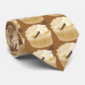 Vanilla Cupcake Krawatte (Gerollt)