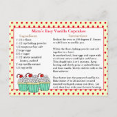 Vanilla Cupcake Weinkarte Postkarte (Vorderseite)