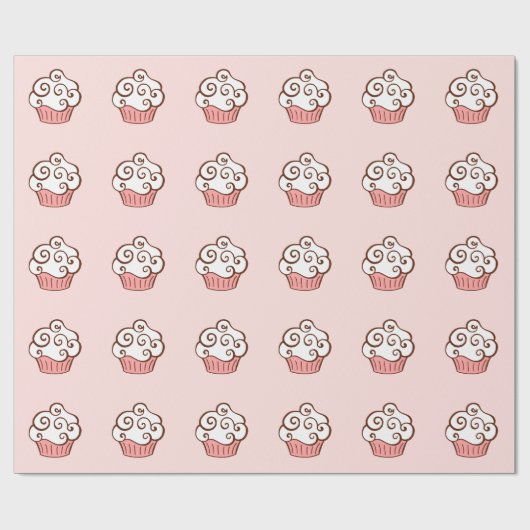 Vanilla Cupcake Wrapping Paper Geschenkpapier (Flach)