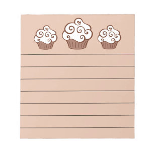 Vanilla Cupcakes Küche Notepad Geschenk Notizblock