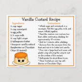 Vanilla Custard Rezept Card Postkarte (Vorderseite)