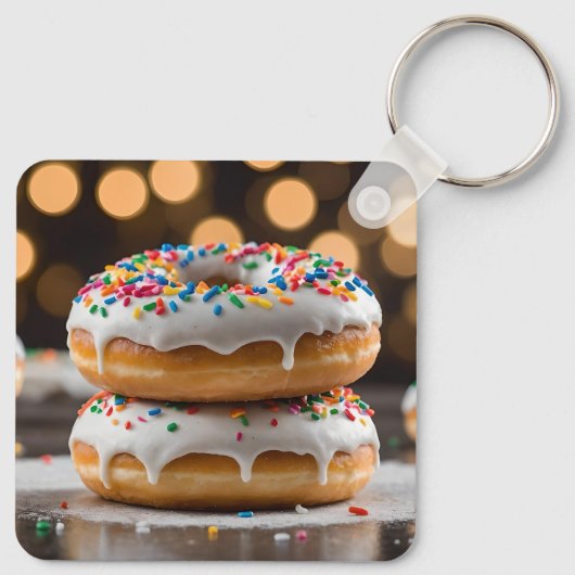 Vanilla Donuts Schlüsselanhänger (Rückseite)