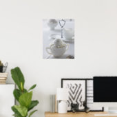 Vanilla-Eis in weißer Umgebung Poster (Heimbüro)