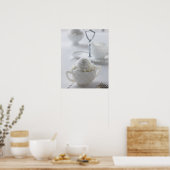 Vanilla-Eis in weißer Umgebung Poster (Küche)