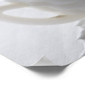 Vanilla-Eis in weißer Umgebung Poster (Ecke)