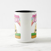 Vanilla-Eisportion mit Eiscreme-Sprung-Text Tasse (Zentrum)