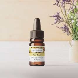 Vanilla Essential Oils Duftstoff Flaschenetikett Aufkleber