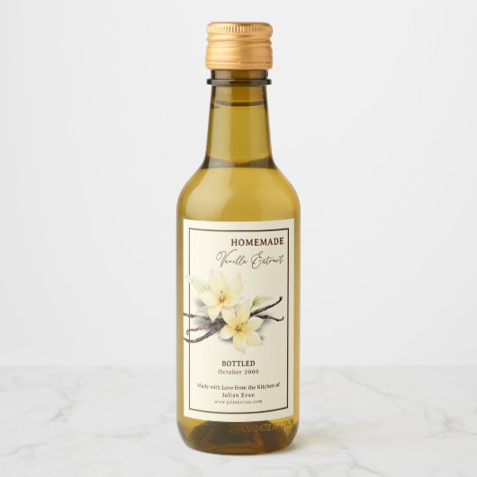 Vanilla Extract Etikettenaufkleber für hausgemacht Weinetikett (Vorderseite)