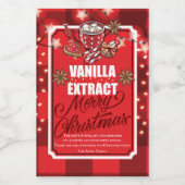 Vanilla Extract Favor Christmas Party Personalisie Weinetikett (Einzelnes Label)