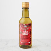 Vanilla Extract Favor Christmas Party Personalisie Weinetikett (Vorderseite)