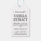 Vanilla Extract Flasche, hausgemacht einfach Geschenkanhänger (Vorderseite)