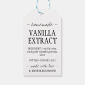Vanilla Extract Flasche, hausgemacht einfach Geschenkanhänger (Rückseite)