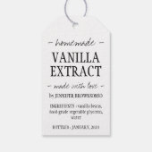 Vanilla Extract Flasche, hausgemachte Marke Geschenkanhänger (Rückseite)