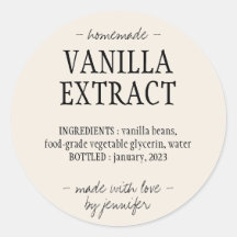 Vanilla Extract Flasche hausgemachtes Getränk Crem