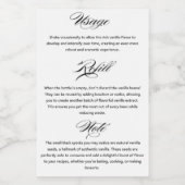 Vanilla Extract Gebrauchsanweisung Weinetikett (Einzelnes Label)