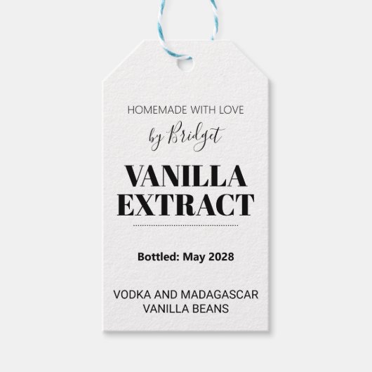 Vanilla Extract-Geschenk-Tag 001 Geschenkanhänger (Vorderseite)