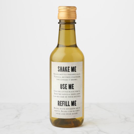 Vanilla Extract Label - bourbon VE-002_05b Weinetikett (Vorderseite)