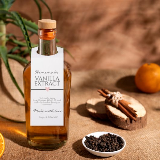 Vanilla Extract Label Flaschenanhänger