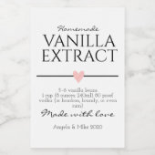 Vanilla Extract Label Lebensmitteletikett (Einzelnes Label)