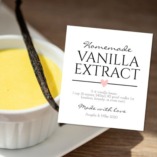 Vanilla Extract Label Weinetikett