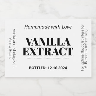 Vanilla Extract Modern Label Aufkleber VAF1rt