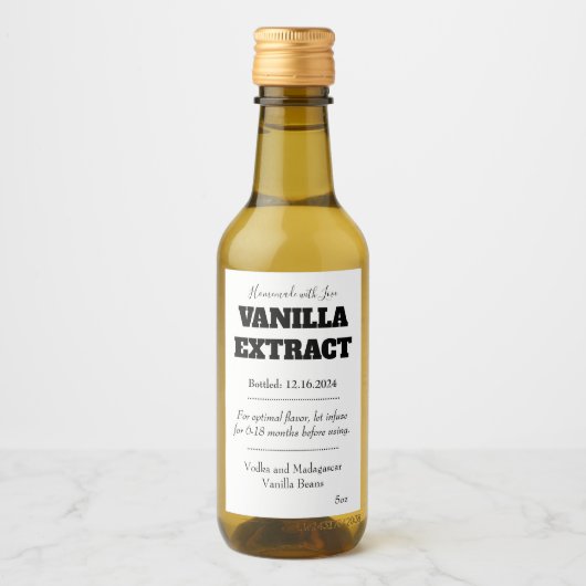 Vanilla Extract Modern Label Sticker ASOv1tr Weinetikett (Vorderseite)