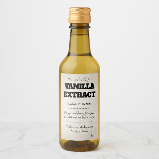 Vanilla Extract Modern Label Sticker ASOv1trbk Weinetikett (Vorderseite)