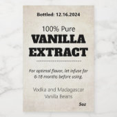 Vanilla Extract Modern Label Sticker ASOv2trbkss Weinetikett (Einzelnes Label)
