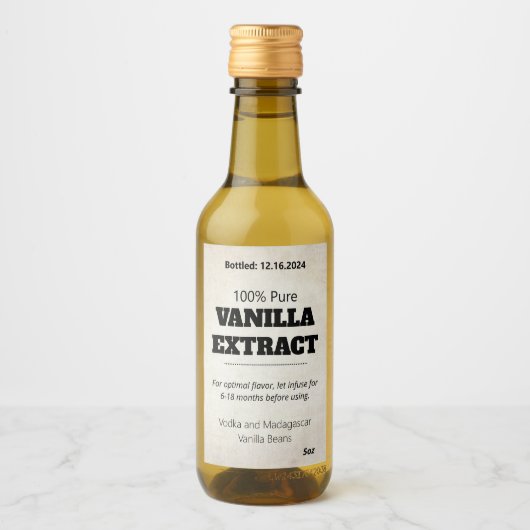 Vanilla Extract Modern Label Sticker ASOv2trbkss Weinetikett (Vorderseite)