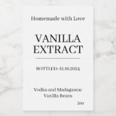 Vanilla Extract Modern Label Sticker V1 Weinetikett (Einzelnes Label)