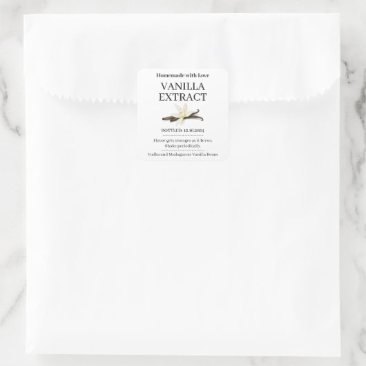 Vanilla Extract Modern Label Sticker V4 (Tasche)