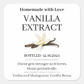 Vanilla Extract Modern Label Sticker V4 (Vorderseite)