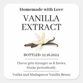 Vanilla Extract Modern Label Sticker V4