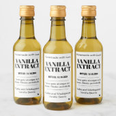 Vanilla Extract Modern Label Sticker VAF1TR Weinetikett (Flaschen)
