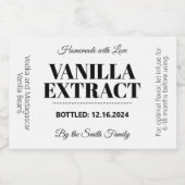 Vanilla Extract Modern Label Sticker VAF2rt Schaumweinetikett (Einzelnes Label)