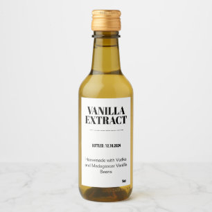 Vanilla Extract Modern Label Sticker VAF3TR Weinetikett