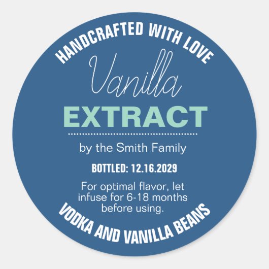Vanilla Extract Modern Label Sticker VLL1rt (Vorderseite)