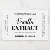 Vanilla Extract Modern Label Sticker VLL1rt Schaumweinetikett (Einzelnes Label)