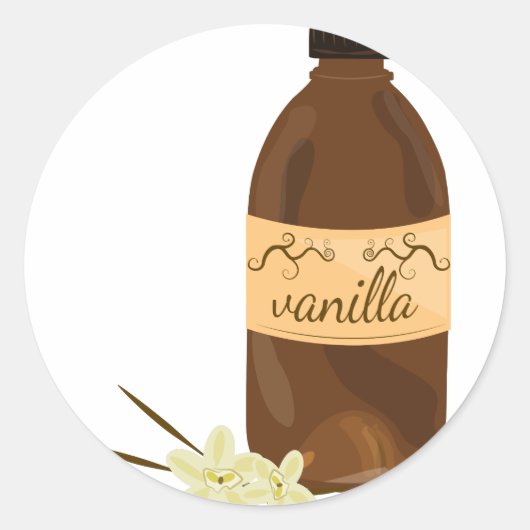 Vanilla Extract Runder Aufkleber (Vorderseite)