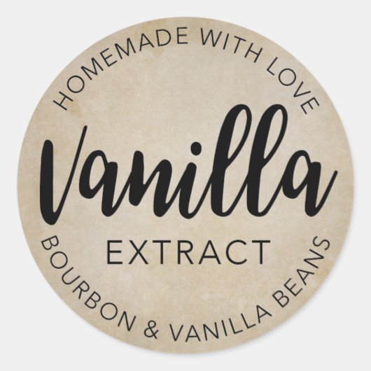 Vanilla Extract VE001_04rd Classic Round Sticker (Vorderseite)
