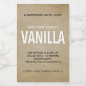 Vanilla Extract VE006_04wn Weinetikett (Einzelnes Label)