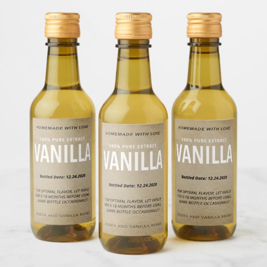 Vanilla Extract VE006_04wnt Formulierung anpassen Weinetikett (Flaschen)