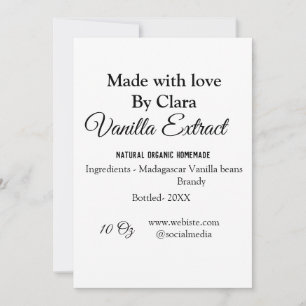 Vanilla Extrakt hausgemacht Zutaten Gewicht de Feiertagskarte