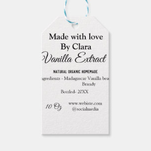 Vanilla Extrakt hausgemacht Zutaten Gewicht de Geschenkanhänger