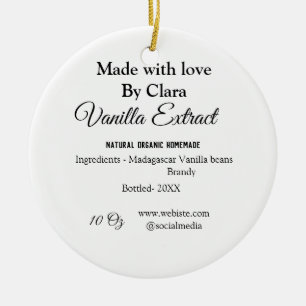 Vanilla Extrakt hausgemacht Zutaten Gewicht de Keramik Ornament