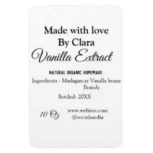 Vanilla Extrakt hausgemacht Zutaten Gewicht de Magnet