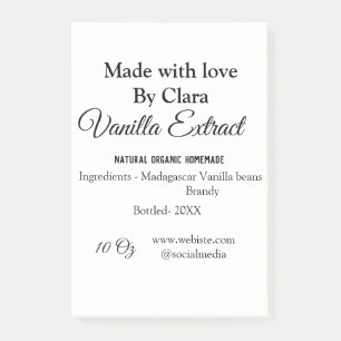 Vanilla Extrakt hausgemacht Zutaten Gewicht de Post-it Klebezettel
